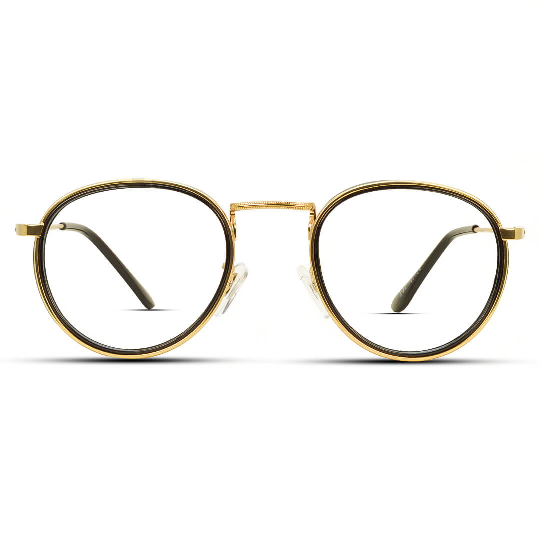 Retro Metal Frame Oval Eyeglasses for Women Men Optical Eye Glasses