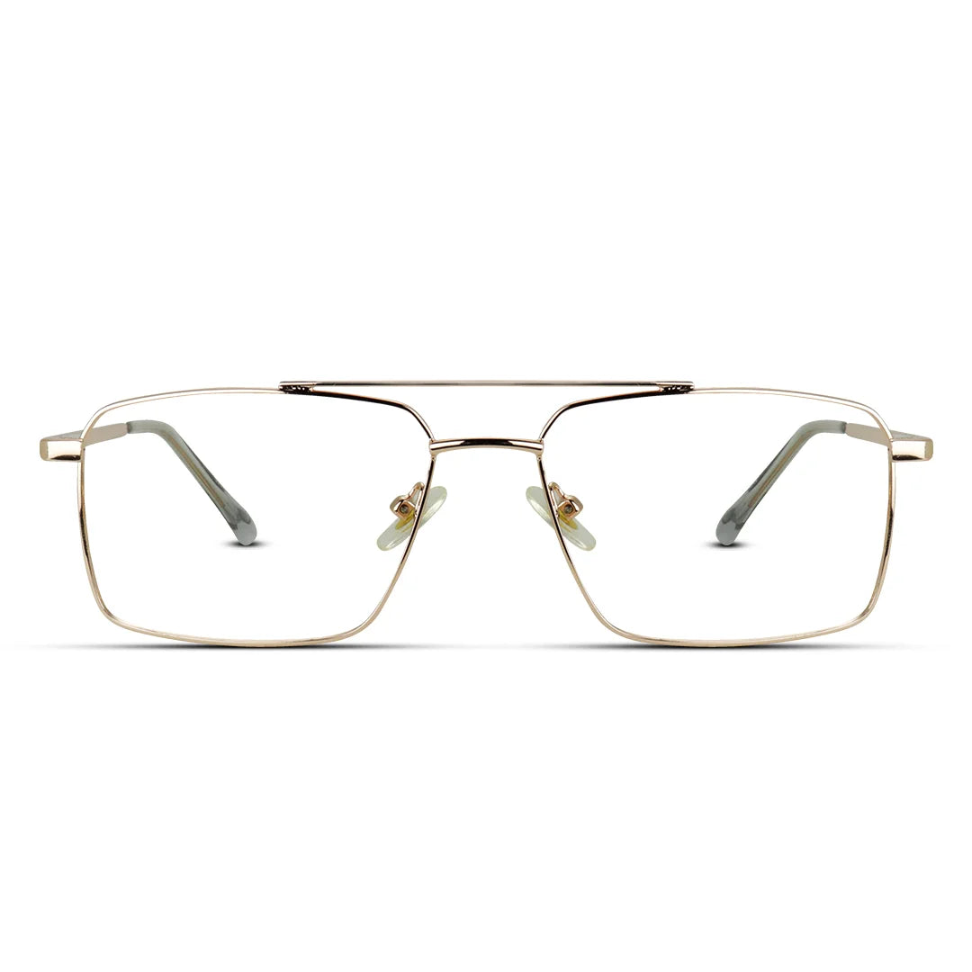 Metal Double Bridge Men’s Eyeglasses – Bold Modern Design