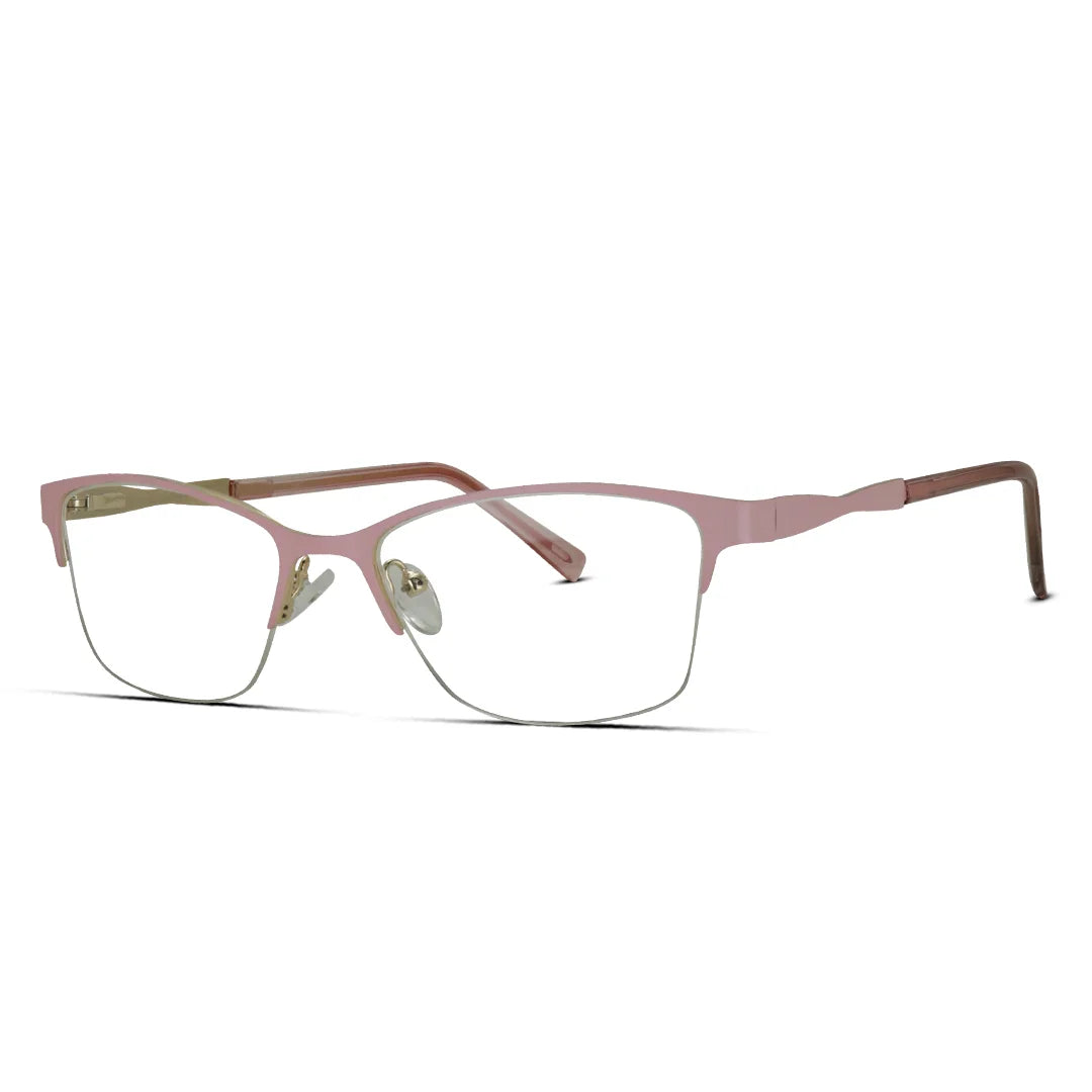 Chic Semi-Rim Rectangular Cat-Eye Glasses – Stylish Lightweight Eyewear for Women