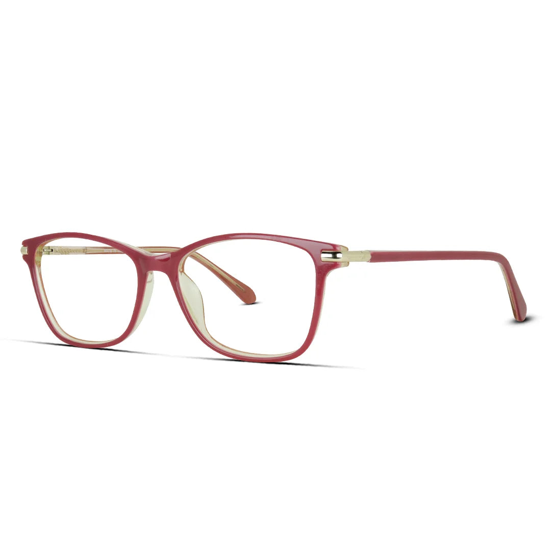 Stylish Red Eyeglasses – Trendy Full-Rim Frames for Women