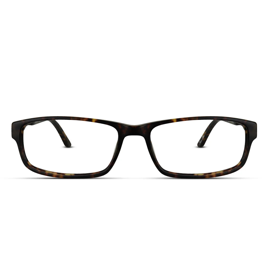 Real Tree Pure Rectangle Flexible Unisex Eyeglasses – Lightweight & Durable Tortoise Frame