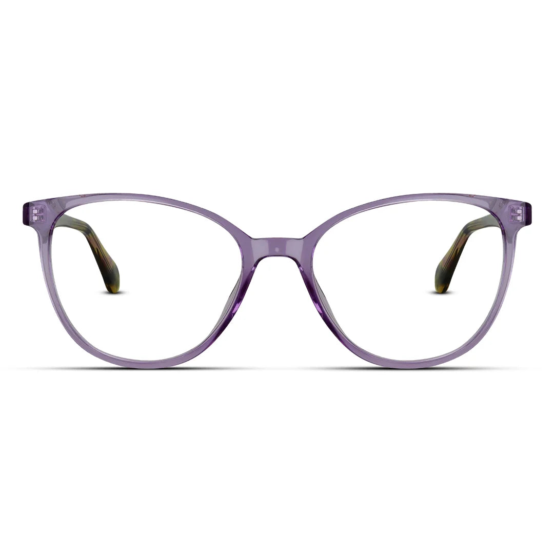 Purple Crystal Acetate Eyeglasses – Lightweight Designer Women Optical Frames