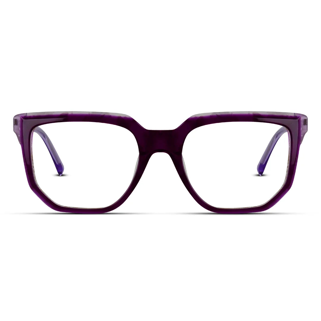 Elegant Women Hexagonal Acetate Eyeglasses Frame
