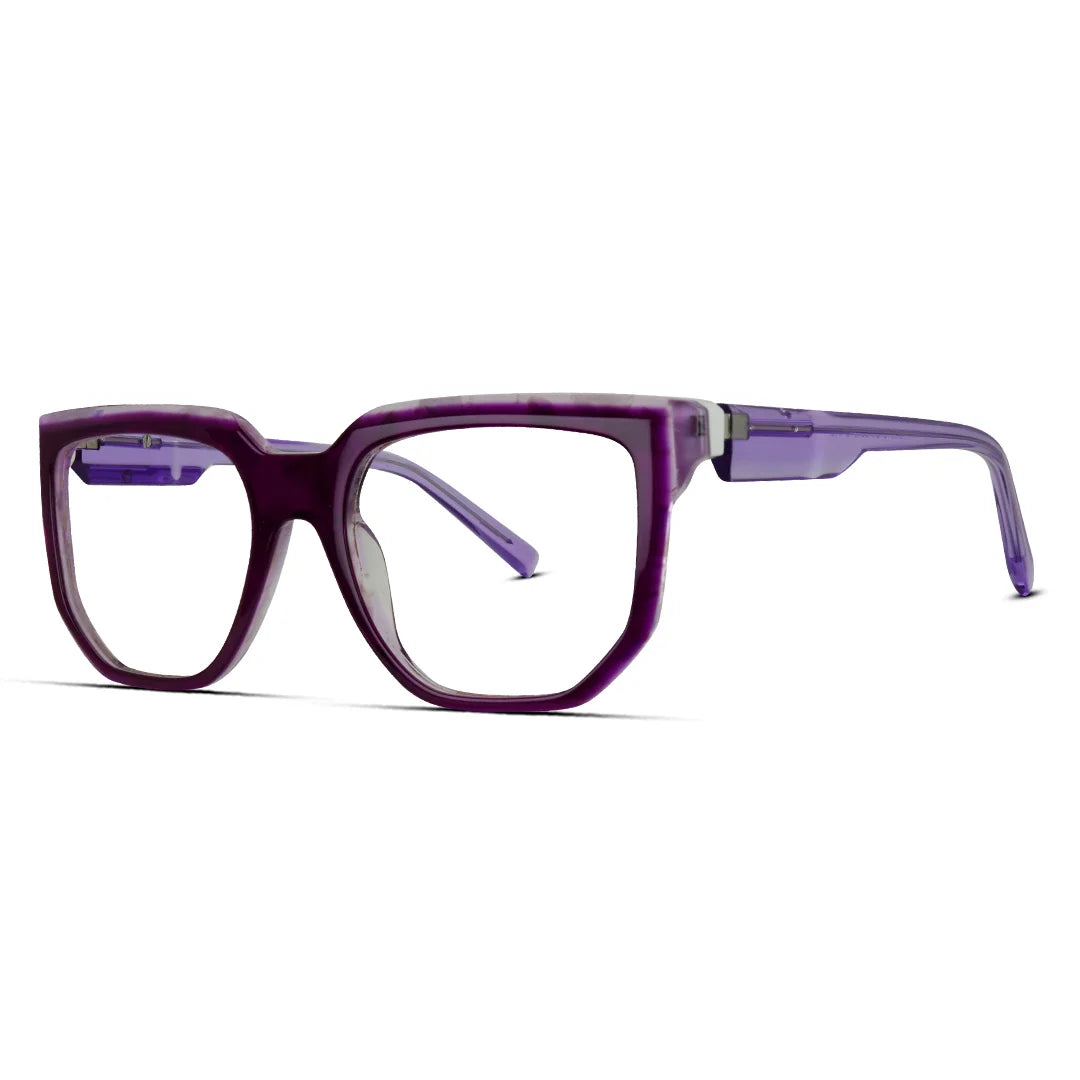 Elegant Women Hexagonal Acetate Eyeglasses Frame