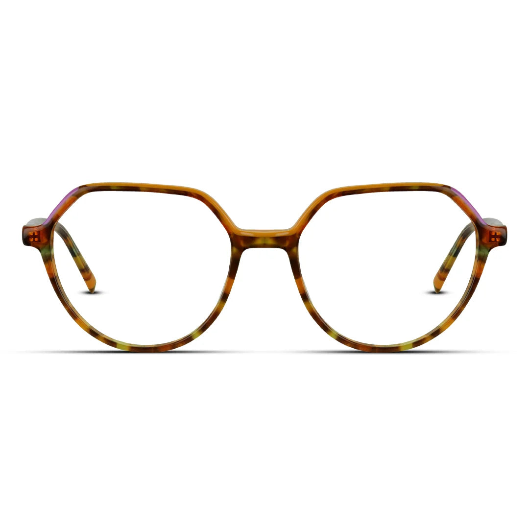 Hexagonal Lightweight Acetate Eyeglasses For Women