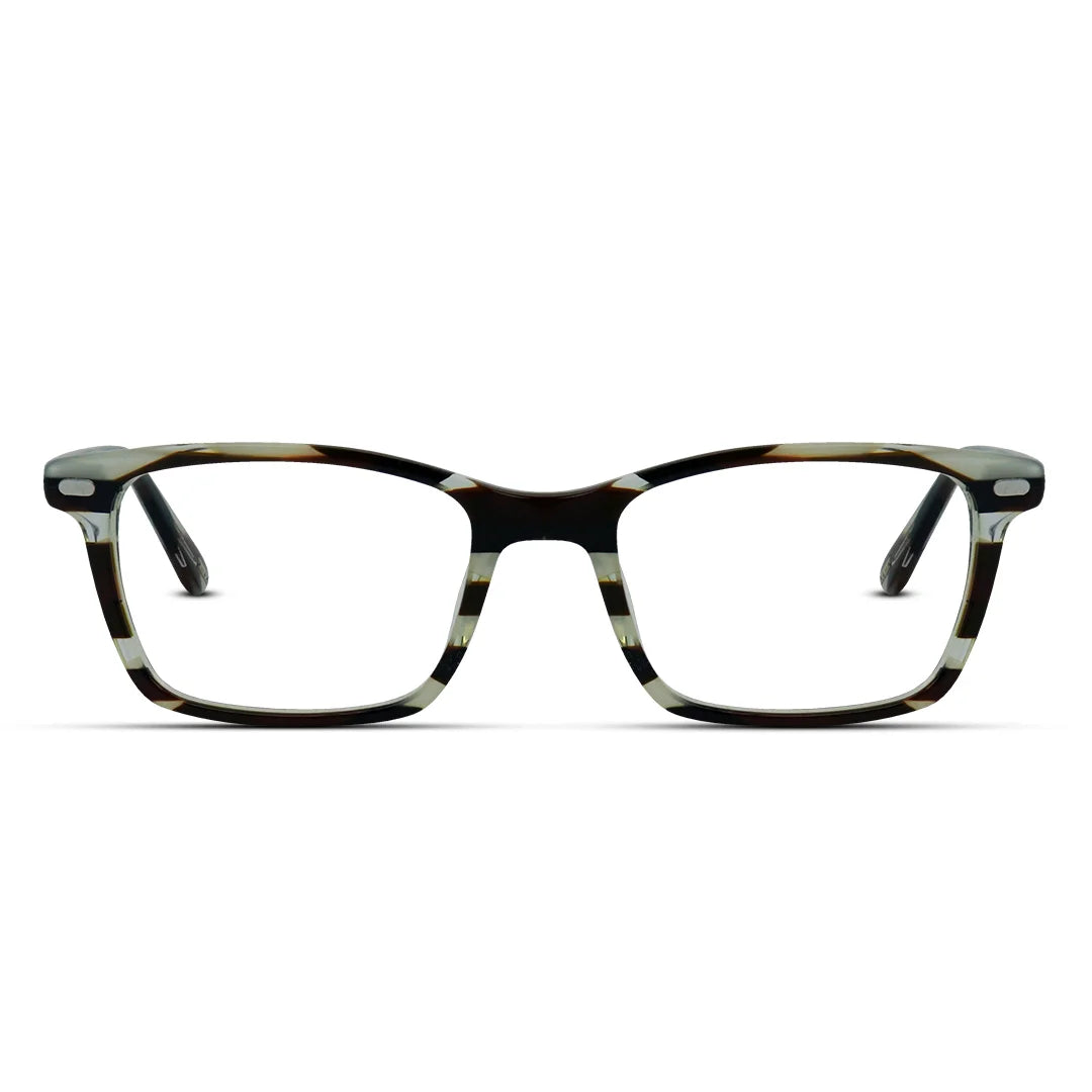 Klik Eyewear Rectangle Acetate Unisex Eyeglasses for Small Faces