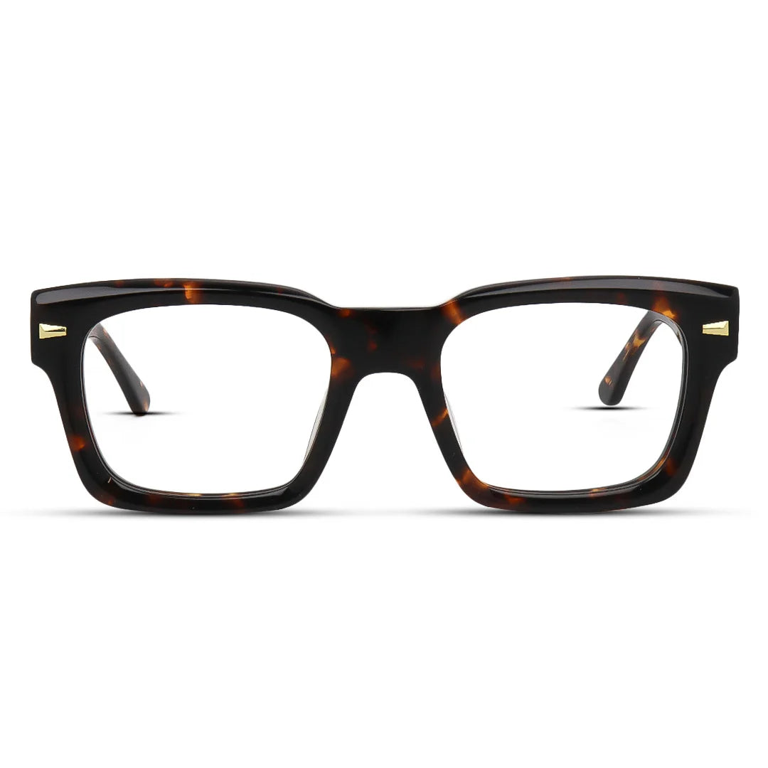 Thick Bold Square Acetate Unisex Eyeglasses - Timeless Style