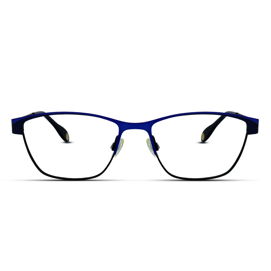 Lightweight Cat-Eye Metal Eyeglasses for Women