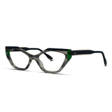 Trendy Women Acetate Bold Cat Eyeglasses