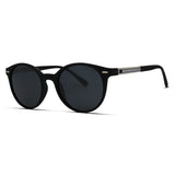 Round Matte Sunglasses for Men Polarized Retro Frames