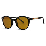 Round Matte Sunglasses for Men Polarized Retro Frames