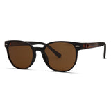Frosted Round Polarized Sunglasses Sleek Matte Style
