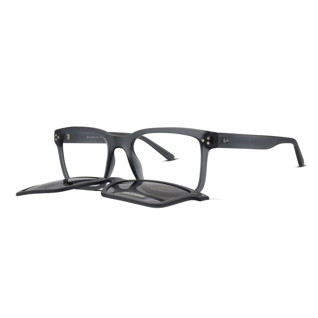 Clip-On Eyeglasses with Polarized Sunglasses Attachment