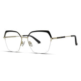 Women’s Premium Metal Hexagon Eyeglasses Sleek Geometric Frame