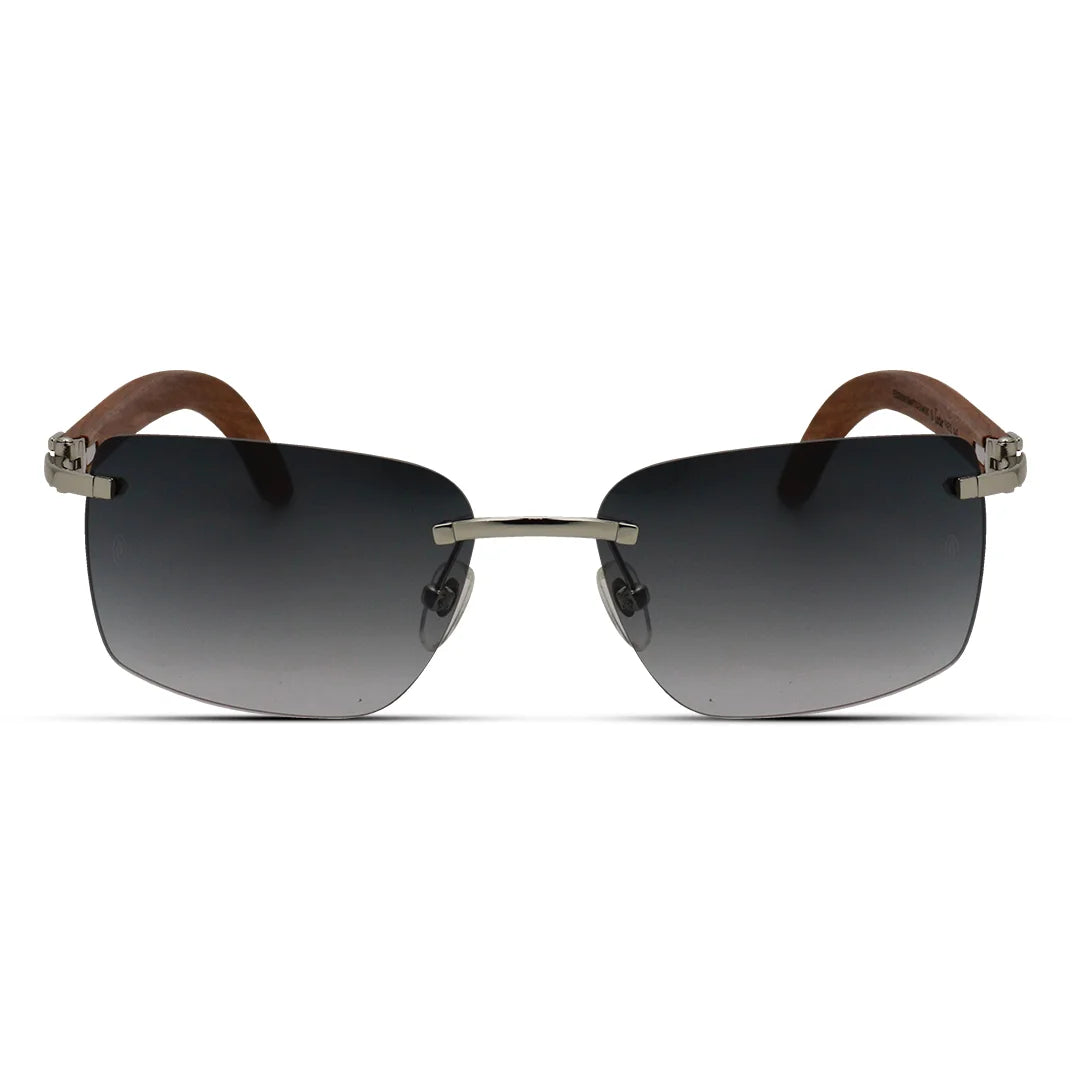Premium Wooden Rimless Sunglasses Luxury Sustainable Eyewear