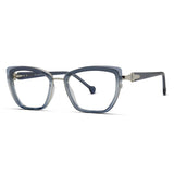 Premium Metal Cat-Eye Eyeglasses for Women Elegant Luxury
