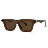 Rectangle Bold Medium Trendy Sunglasses
