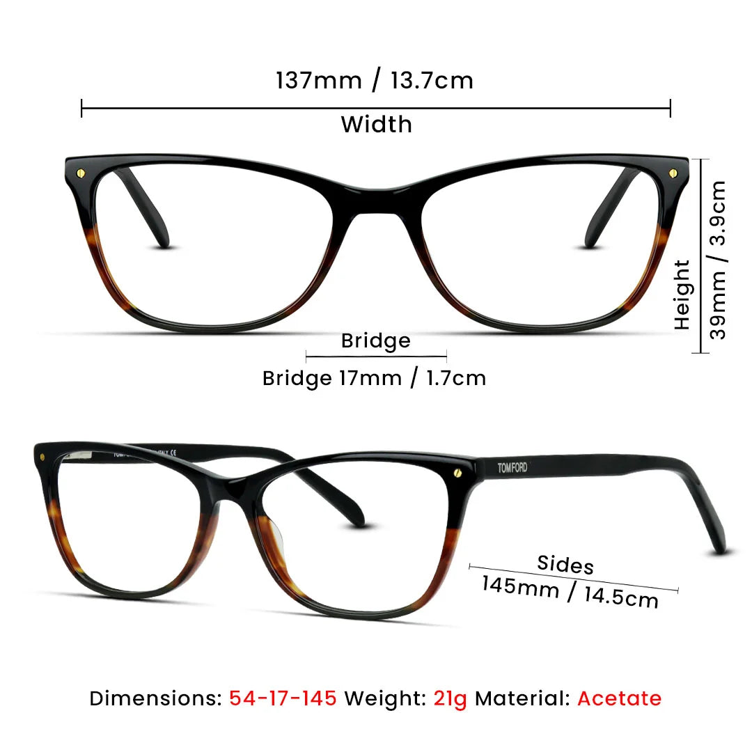 Elegant Cat Eye Thin Medium Acetate Women's Eyeglasses