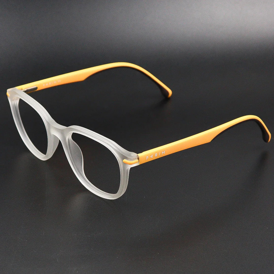 Frosted Yellow Matte Eyeglasses for Men & Women
