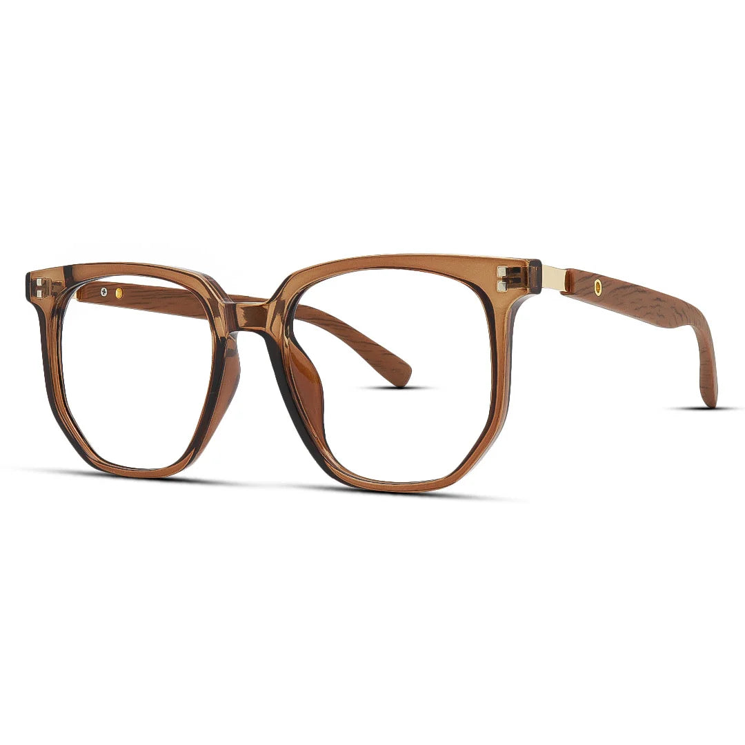 Hexagonal Large TR90 Eyeglasses for Men & Women