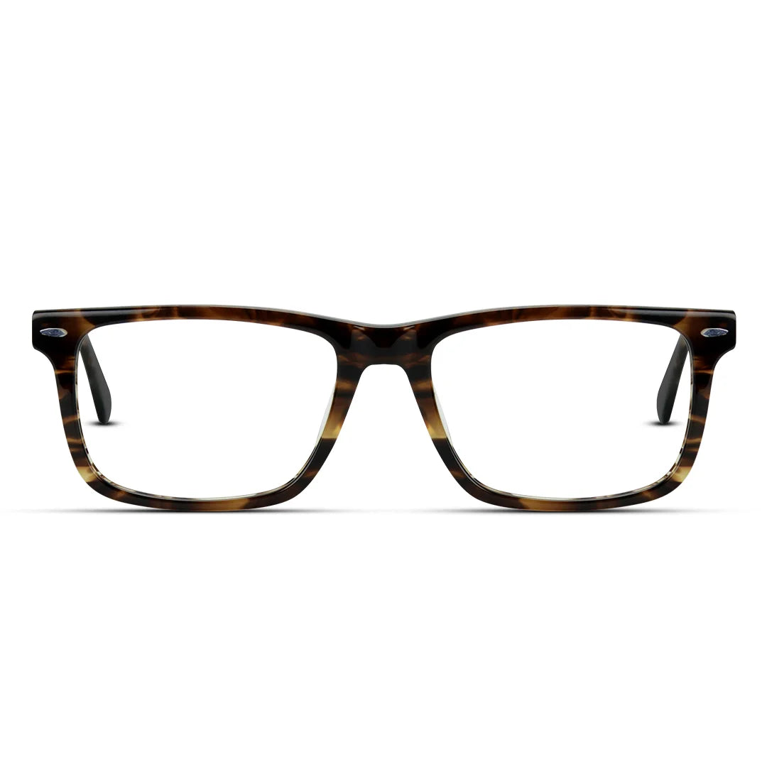 Rectangle Acetate Medium Men's and Women's Eyeglasses