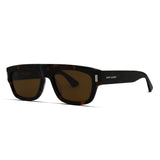 Men’s Thick Acetate Rectangle Sunglasses  Bold Statement Frames