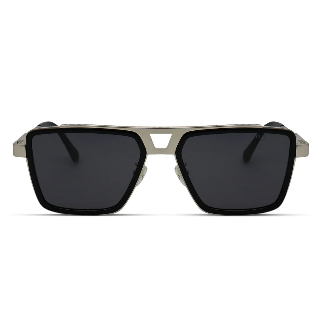 Men's Premium Metal Square Aviators Sharp Structured Style