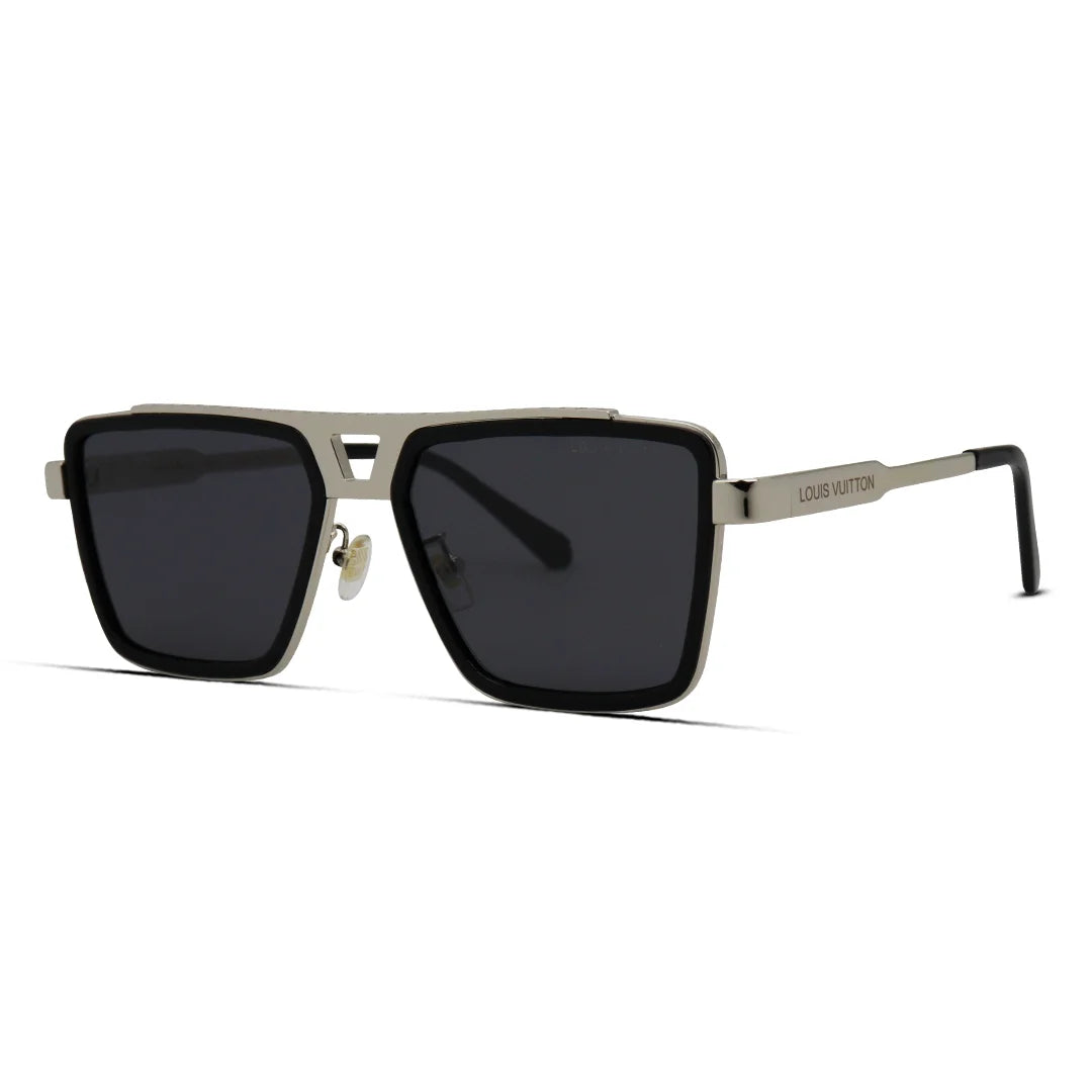 Men's Premium Metal Square Aviators Sharp Structured Style