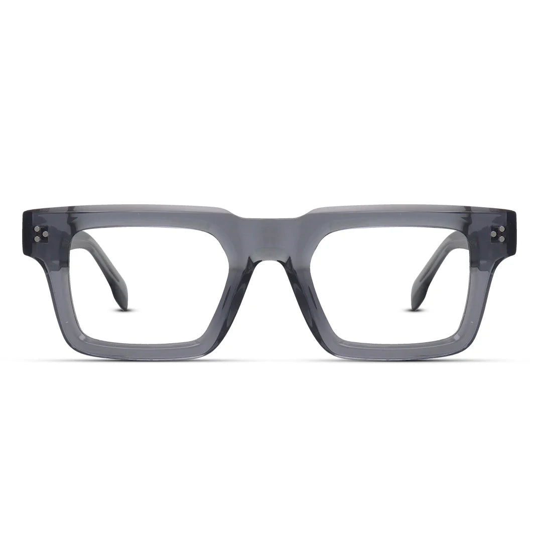 Men’s Thick Rectangle Acetate Eyeglasses Bold Luxury Frames