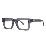 Men’s Thick Rectangle Acetate Eyeglasses Bold Luxury Frames