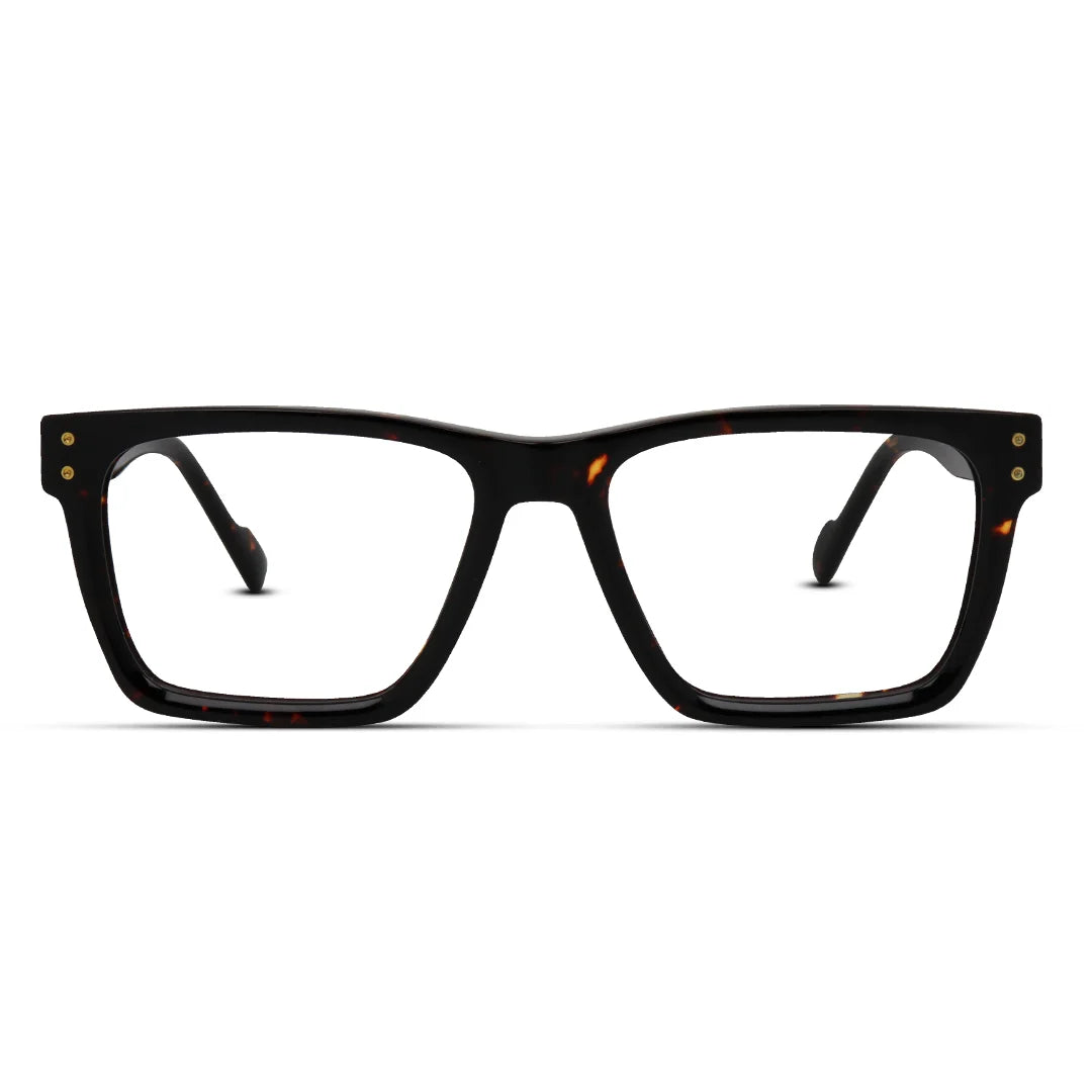 Bold Acetate Glasses for Men Wide & Thick Rectangle Frame
