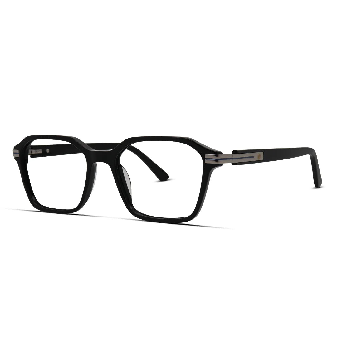 Unisex Acetate Hexagon Eyeglasses Geometric Modern Frame