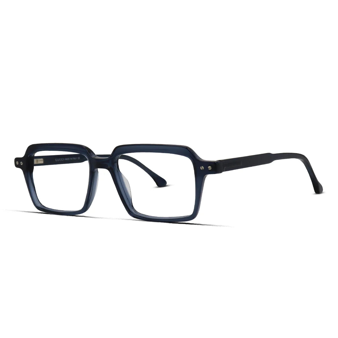 Sharp Rectangle Glasses in Acetate Rectangular Unisex Frame