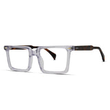 Sharp Rectangle Men's Eyeglasses Acetate Frame