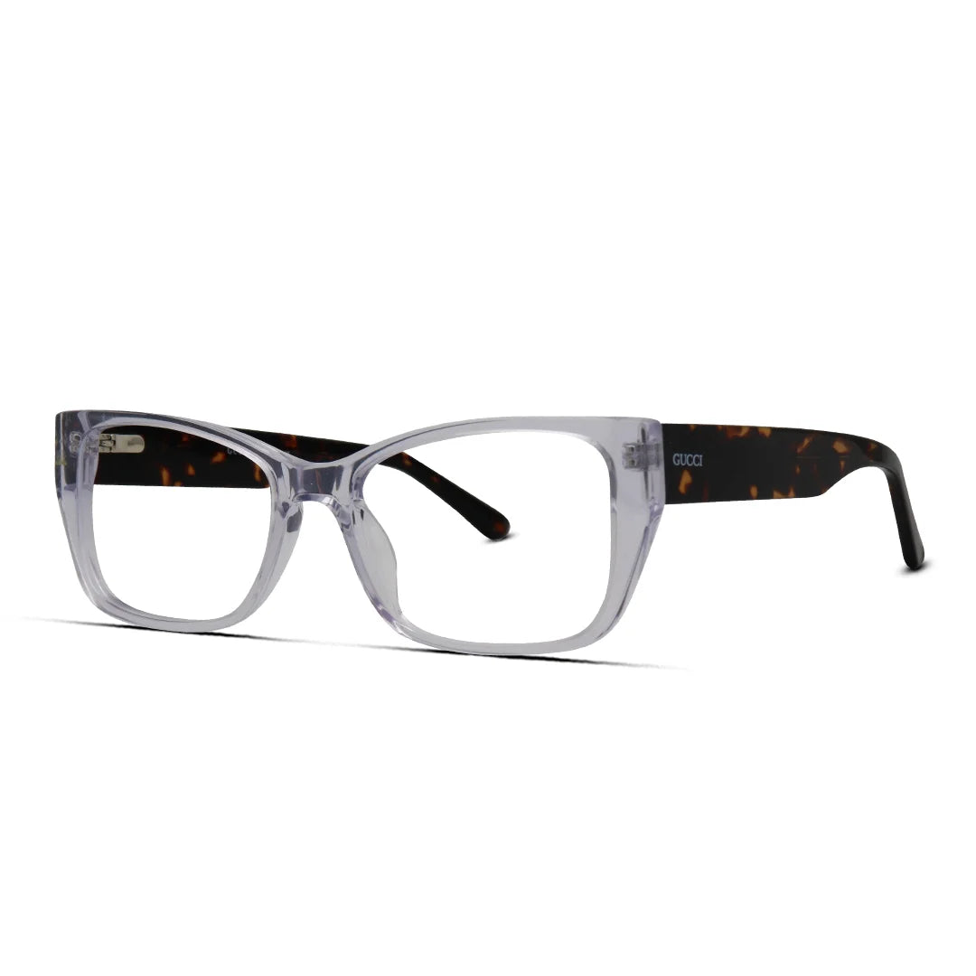 Women's Semi-Cat Eye Acetate Glasses Elegant & Flattering