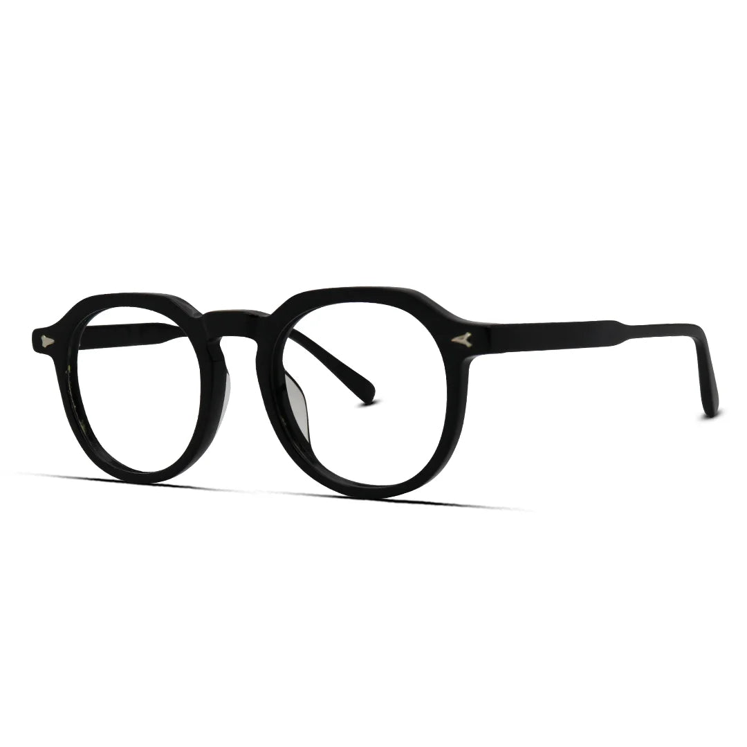 Semi-Round Hexagonal Acetate Eyeglasses Men & Women