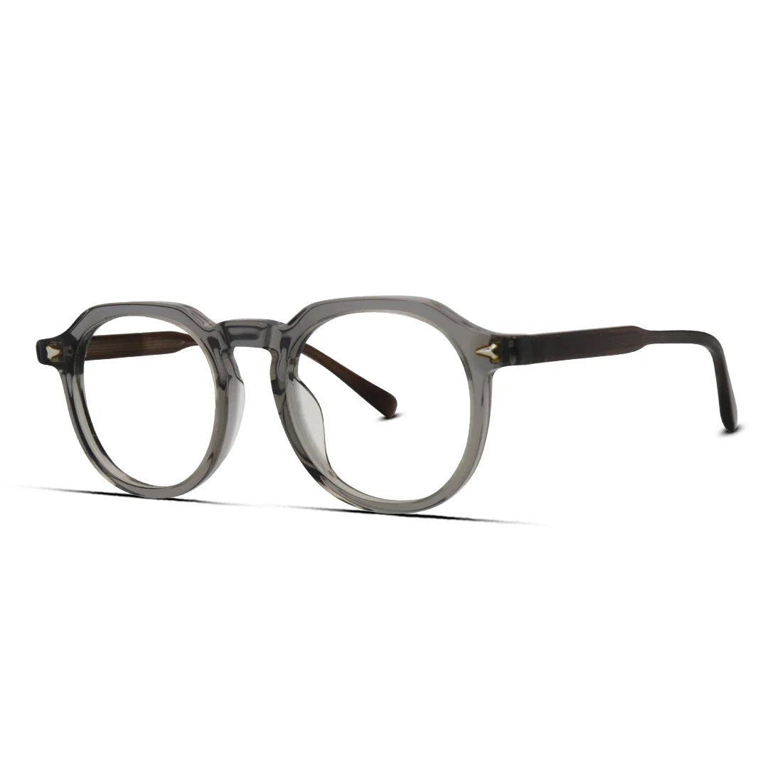 Semi-Round Hexagonal Acetate Eyeglasses Men & Women