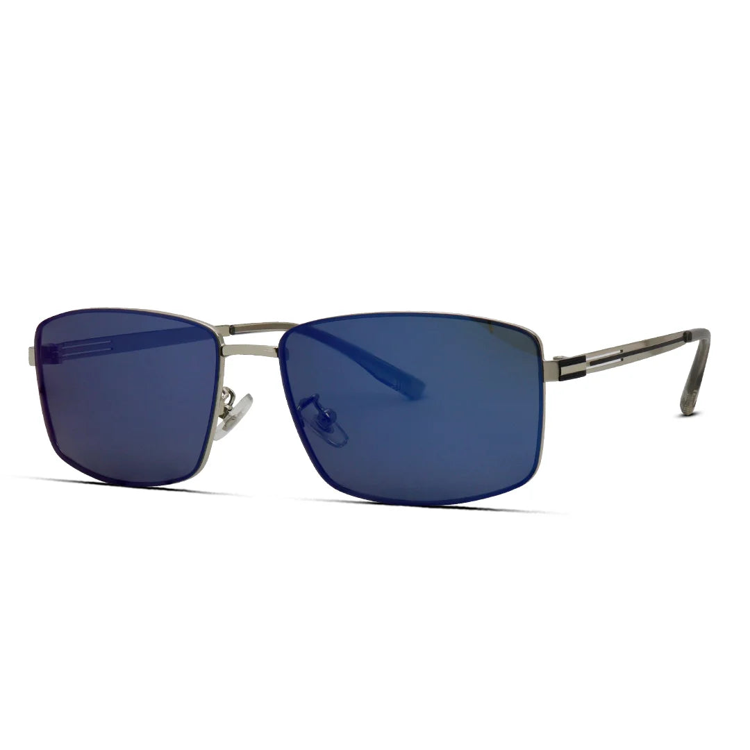 Men's Sleek Metal Rectangle Sunglasses