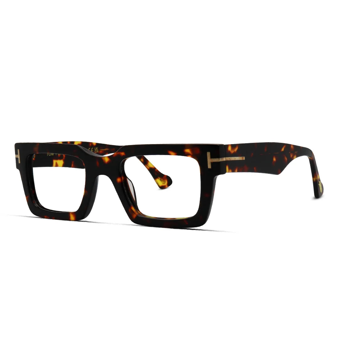 Bold Thick Sharp Rectangle Eyeglasses Unisex Frame