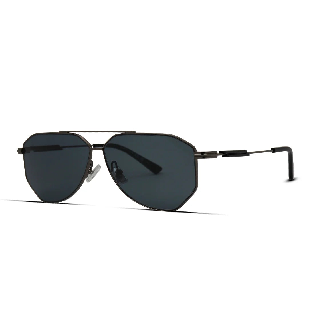 Premium Metal Geometric Aviator Sunglasses