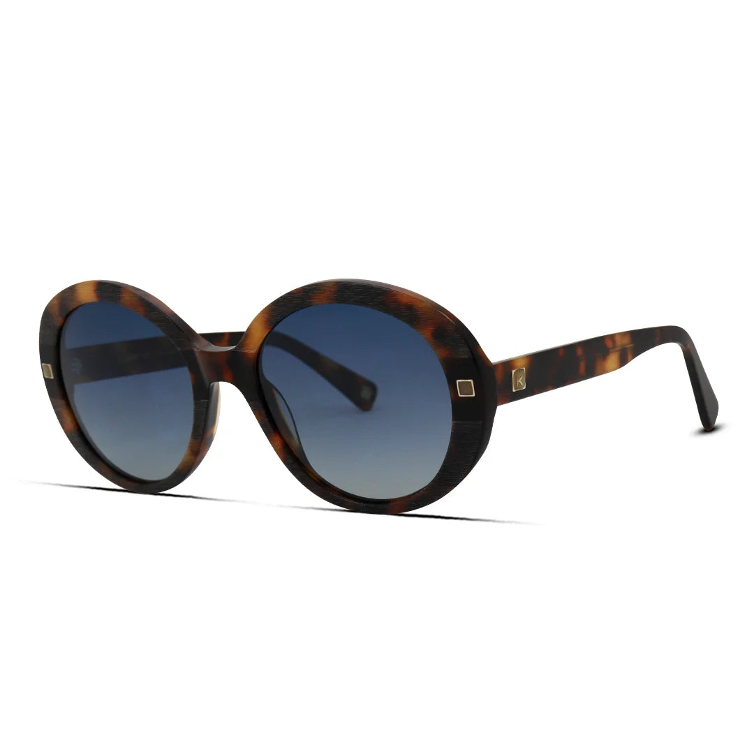 Kubik 5077S Round Bold Acetate Polarized Sunglasses