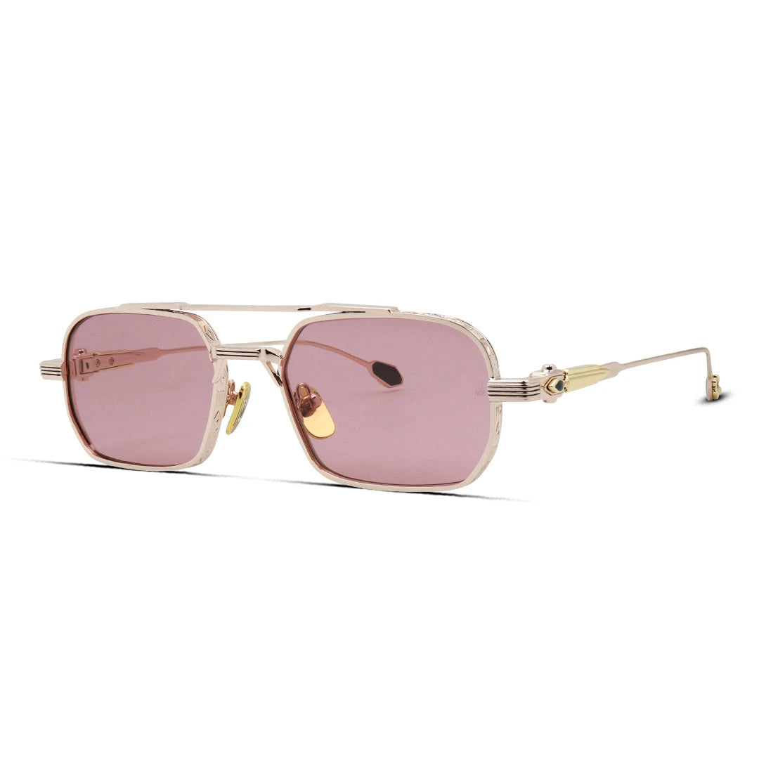Deaver Aviator Hexagon Metal Sunglasses