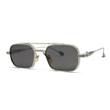 Deaver Aviator Hexagon Metal Sunglasses