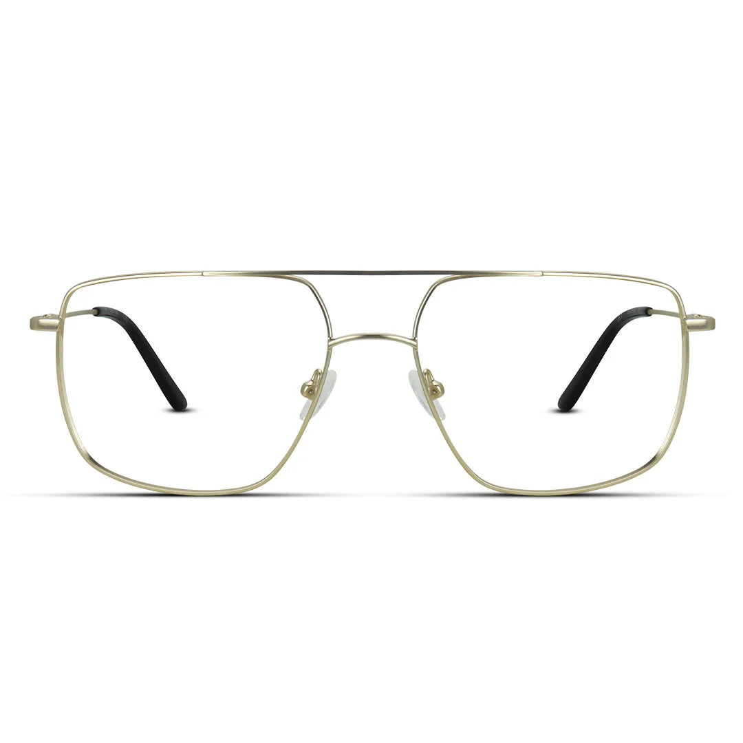 Square Aviator Metal Medium Men's Eyeglasses