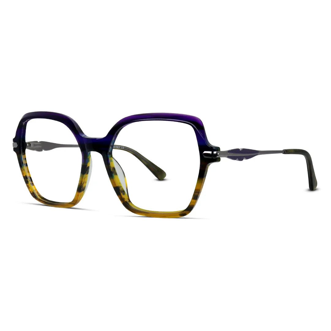 Semi Cat Eye Acetate Medium Women's Eyeglasses