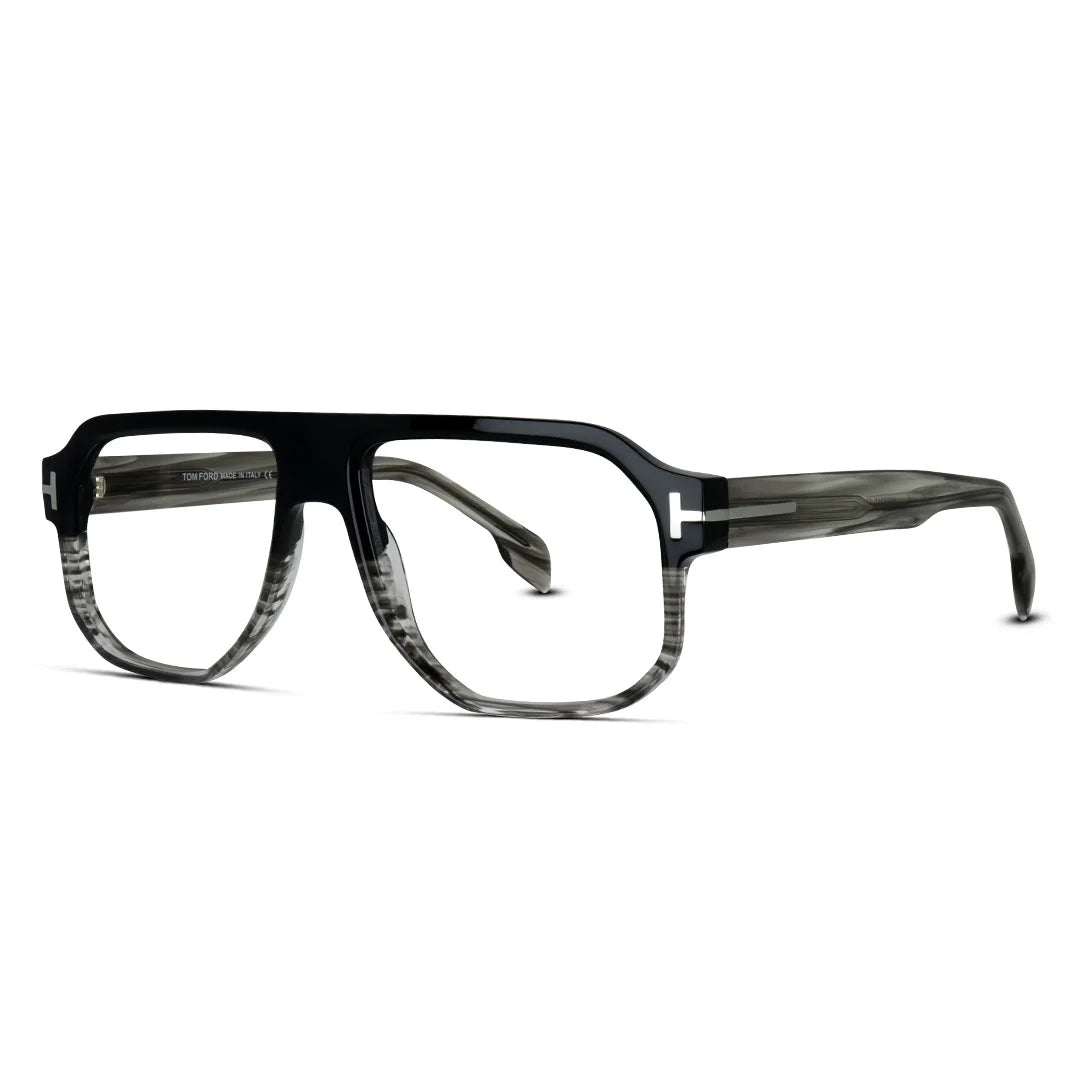 Geometric Bold Acetate Medium Men's Eyeglasses