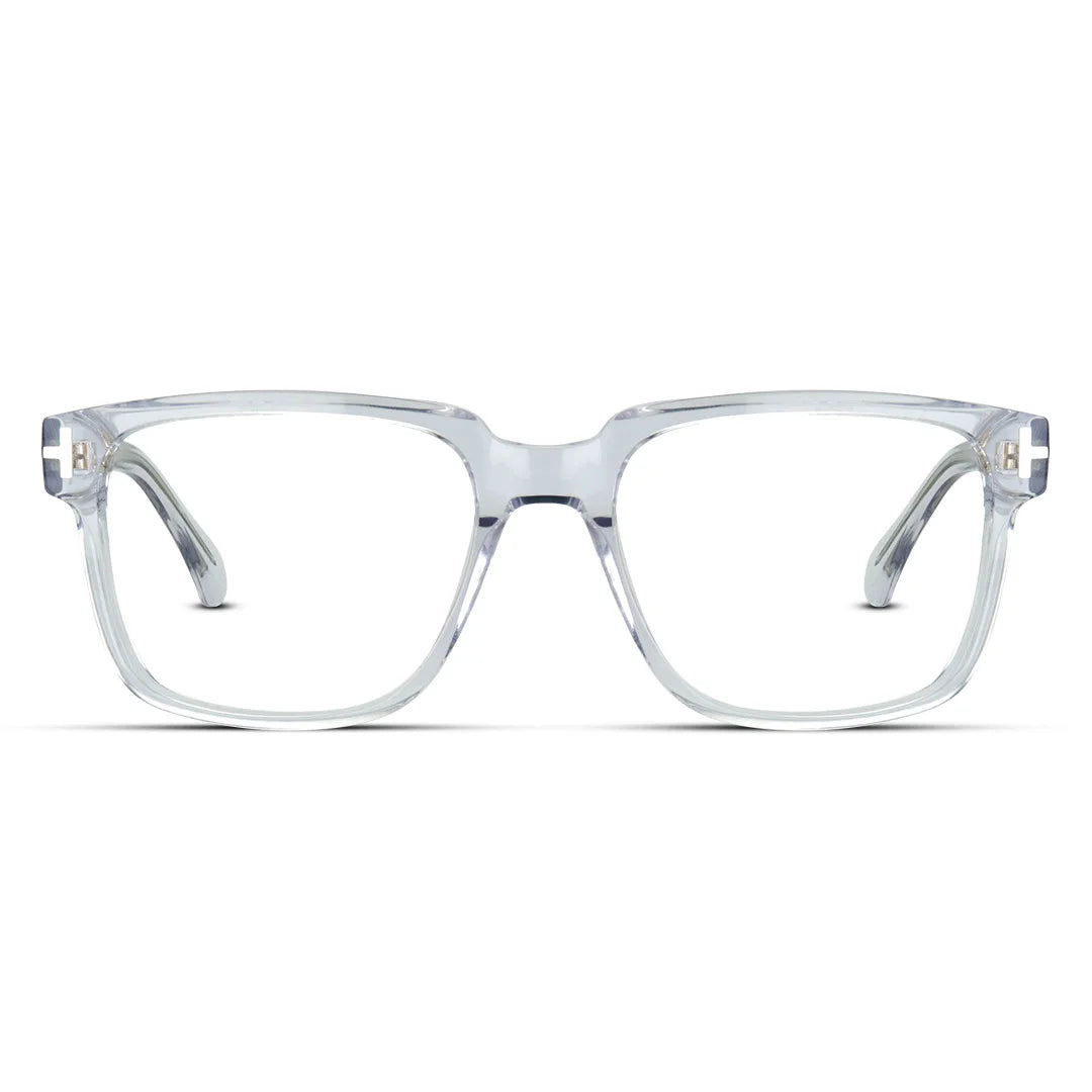 Square Acetate Medium Transparent Unisex Eyeglasses