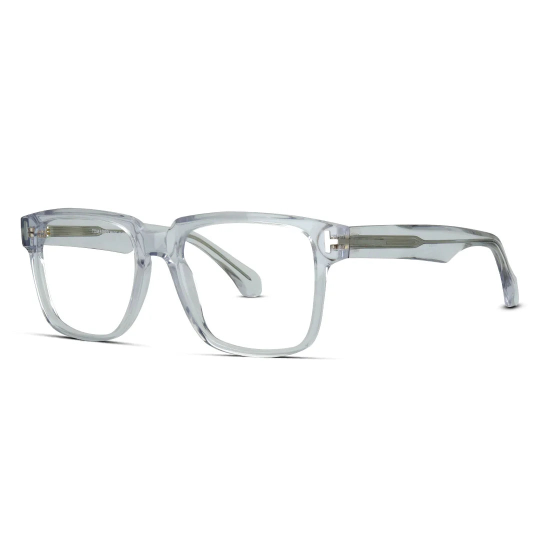 Square Acetate Medium Transparent Unisex Eyeglasses