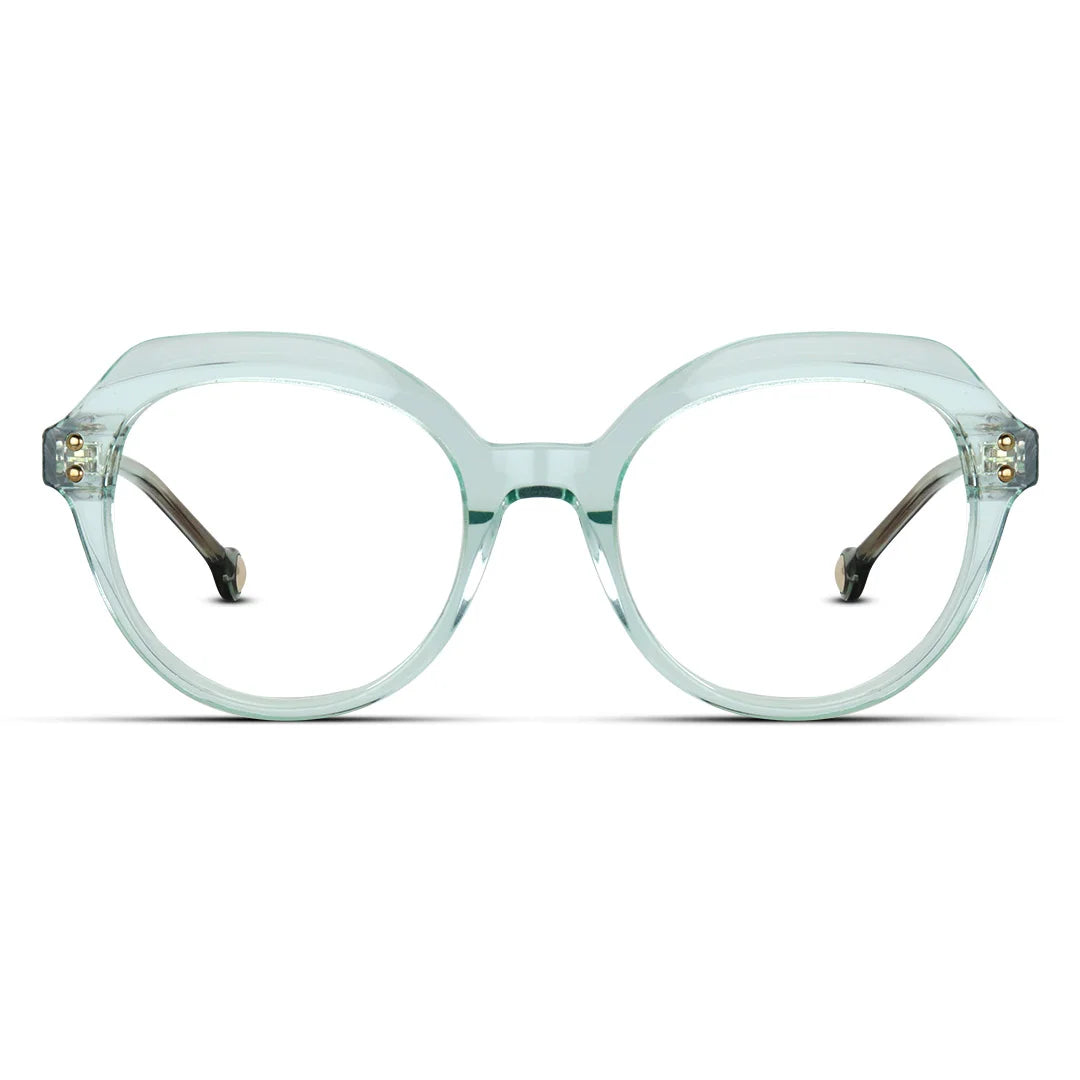 Semi Round Bold Acetate Medium Women's Eyeglasses