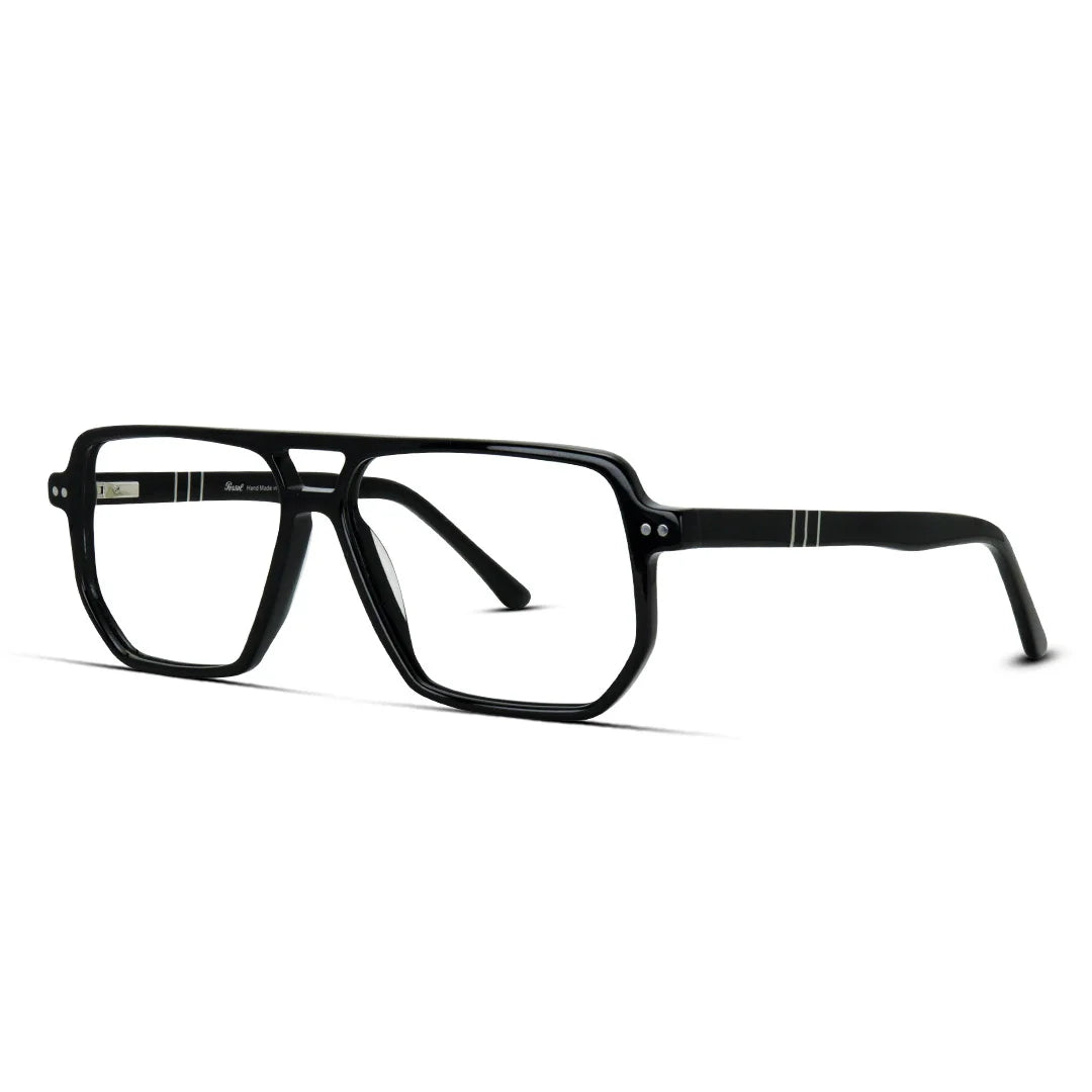 Aviator Hexagon Acetate Medium Men's Eyeglasses